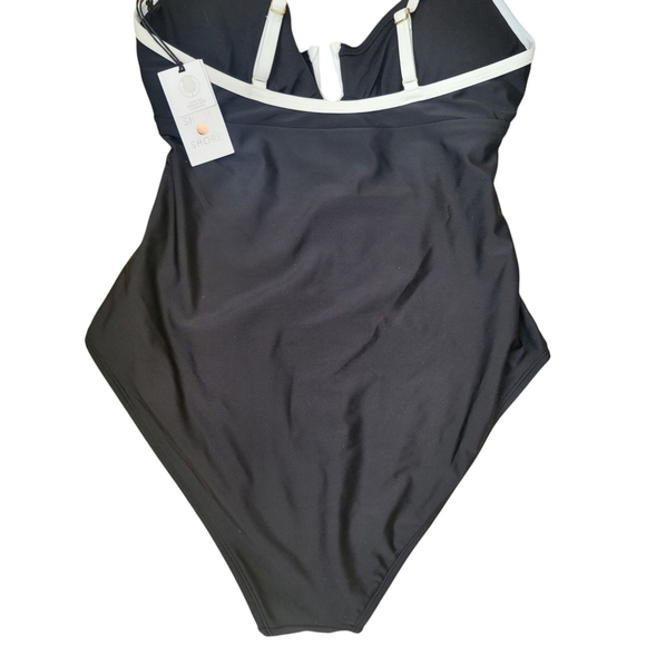 Shade Shore Women's High Leg Medium Seat Coverage Swimsuit Size Medium NWT - Picture 4 of 7